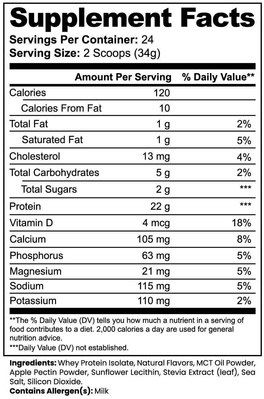 Vanilla 100% Whey Protein Isolate